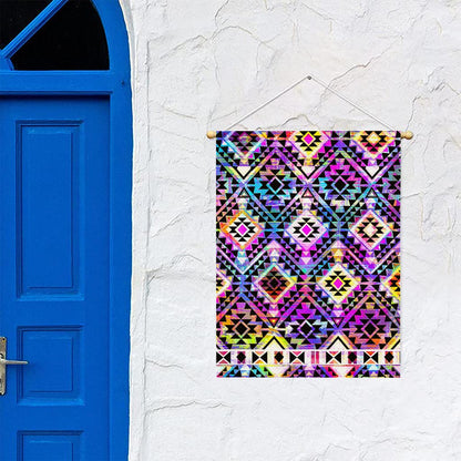 Colorful Aztec Pattern Print Garden Flag