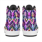 Colorful Aztec Pattern Print High Top Leather Sneakers