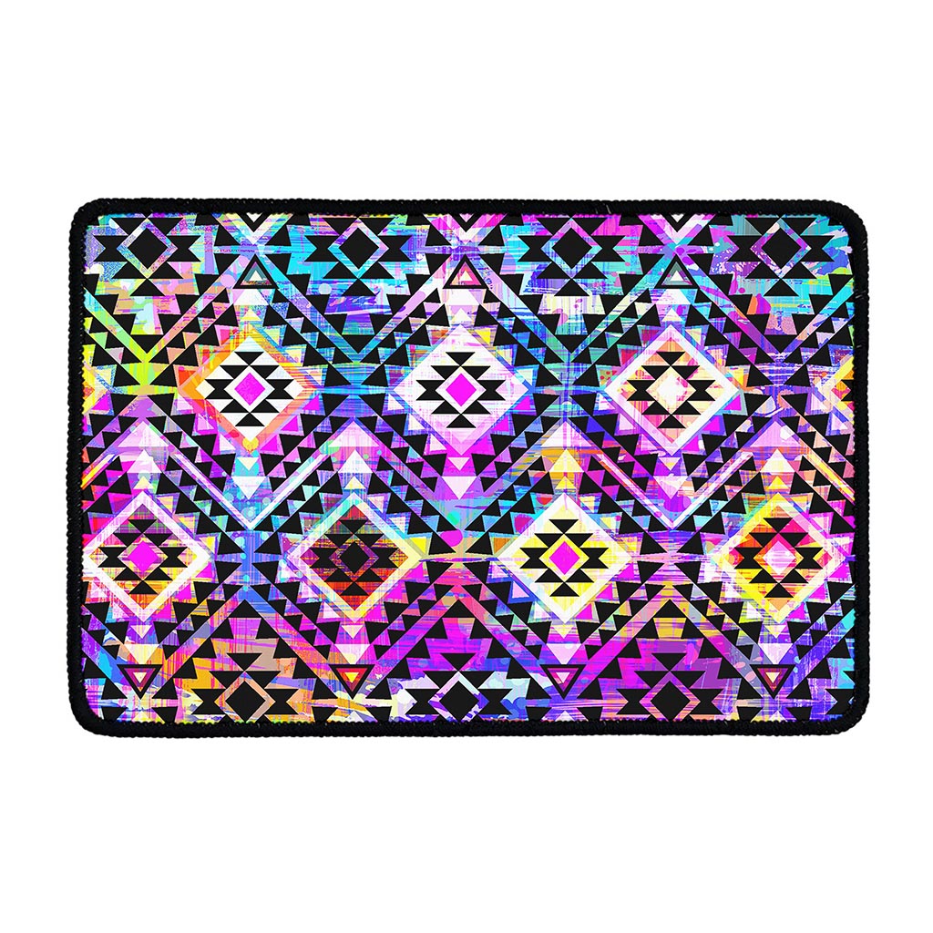 Colorful Aztec Pattern Print Kitchen Mat