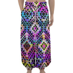 Colorful Aztec Pattern Print Lantern Pants