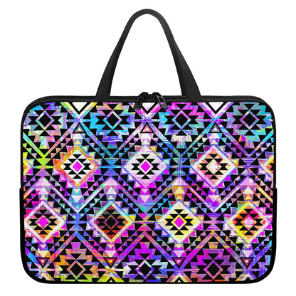 Colorful Aztec Pattern Print Laptop Sleeve With Handle