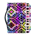 Colorful Aztec Pattern Print Leather Bible Cover