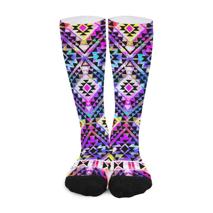 Colorful Aztec Pattern Print Long Socks