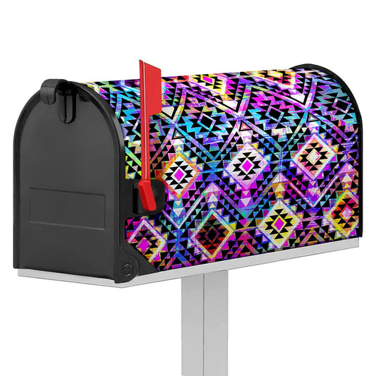 Colorful Aztec Pattern Print Mailbox Cover