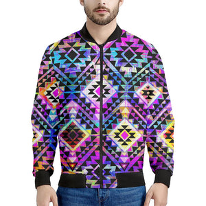 Colorful Aztec Pattern Print Men's Bomber Jacket