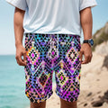 Colorful Aztec Pattern Print Men's Cargo Shorts