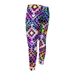 Colorful Aztec Pattern Print Men's Compression Pants