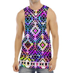 Colorful Aztec Pattern Print Men's Muscle Tank Top