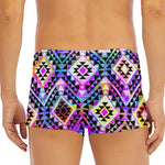 Colorful Aztec Pattern Print Men's Short Boxer Briefs