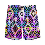 Colorful Aztec Pattern Print Men's Sports Shorts