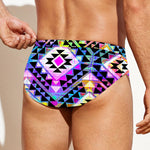 Colorful Aztec Pattern Print Men's Swim Briefs