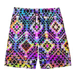Colorful Aztec Pattern Print Men's Swim Trunks