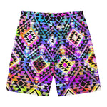 Colorful Aztec Pattern Print Men's Swim Trunks