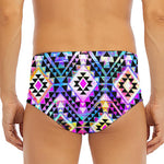 Colorful Aztec Pattern Print Men's Triangle Swim Briefs