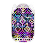 Colorful Aztec Pattern Print Mesh Laundry Hamper