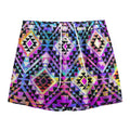 Colorful Aztec Pattern Print Mesh Shorts