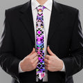 Colorful Aztec Pattern Print Necktie
