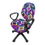 Colorful Aztec Pattern Print Office Chair Cover