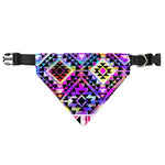 Colorful Aztec Pattern Print Over The Collar Dog Bandana