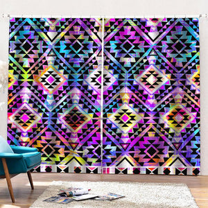 Colorful Aztec Pattern Print Pencil Pleat Curtains