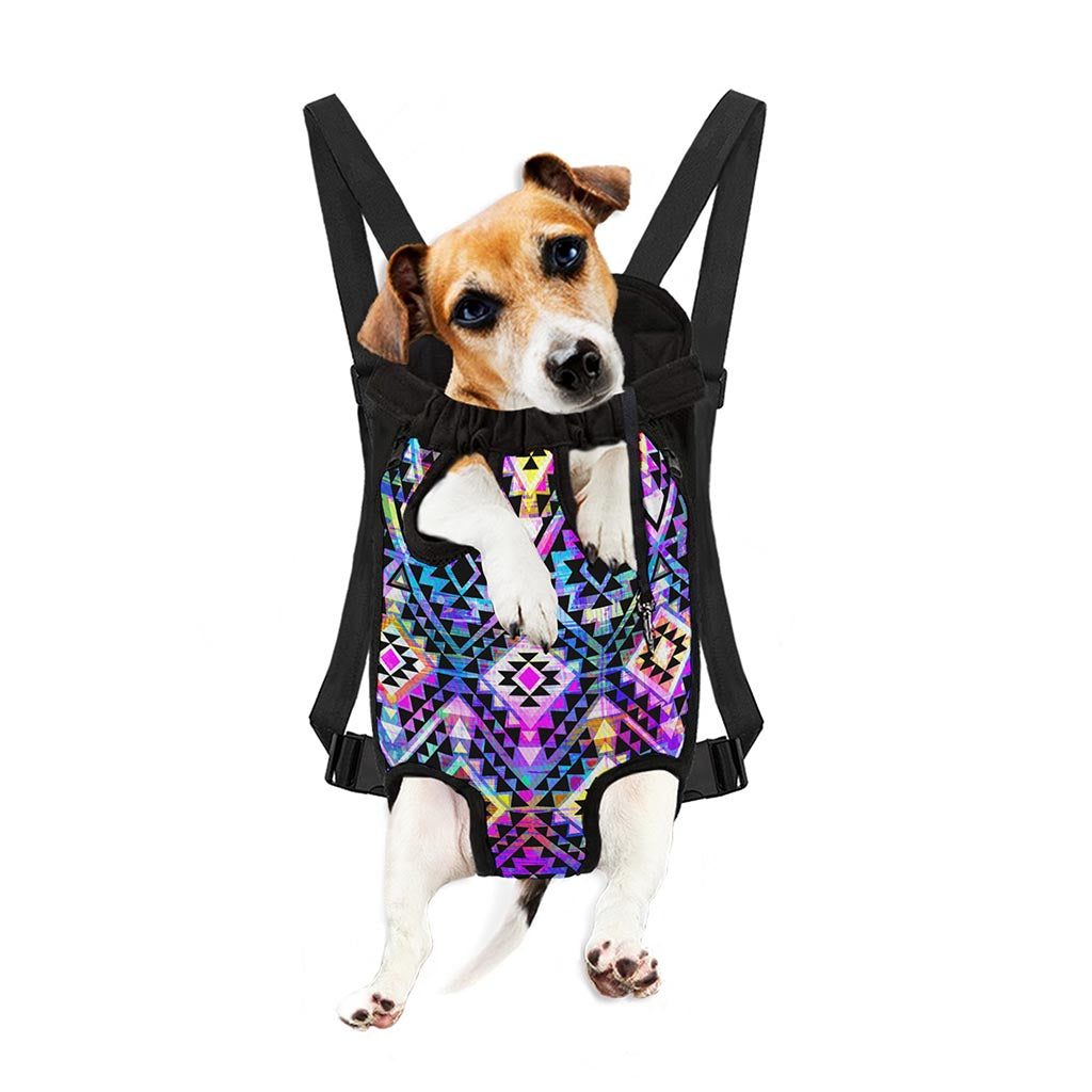 Colorful Aztec Pattern Print Pet Carrier Backpack