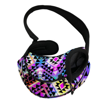 Colorful Aztec Pattern Print Pet Sling Carrier
