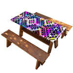 Colorful Aztec Pattern Print Picnic Table Cover