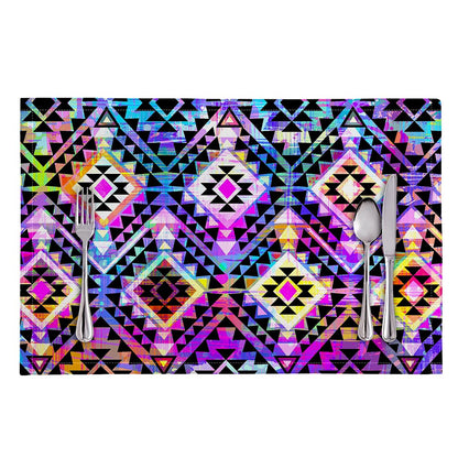 Colorful Aztec Pattern Print Placemat