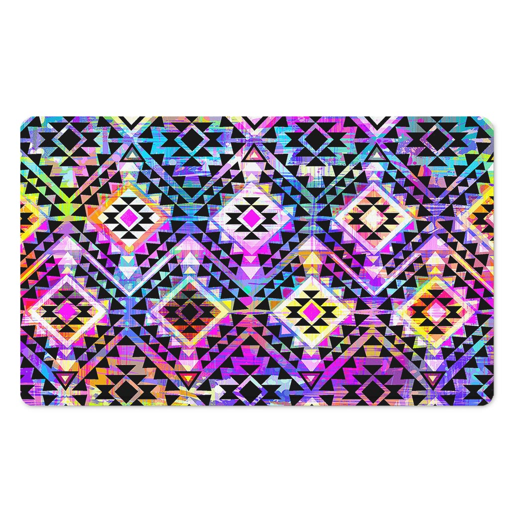 Colorful Aztec Pattern Print Polyester Doormat