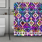 Colorful Aztec Pattern Print Polyester Shower Curtain