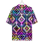 Colorful Aztec Pattern Print Rayon Hawaiian Shirt