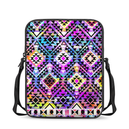 Colorful Aztec Pattern Print Rectangular Crossbody Bag
