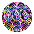 Colorful Aztec Pattern Print Round Blanket