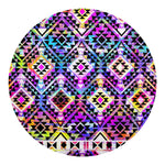 Colorful Aztec Pattern Print Round Blanket