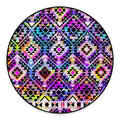 Colorful Aztec Pattern Print Round Floor Mat
