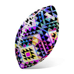 Colorful Aztec Pattern Print Rugby Ball