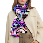 Colorful Aztec Pattern Print Scarf
