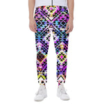 Colorful Aztec Pattern Print Scuba Joggers