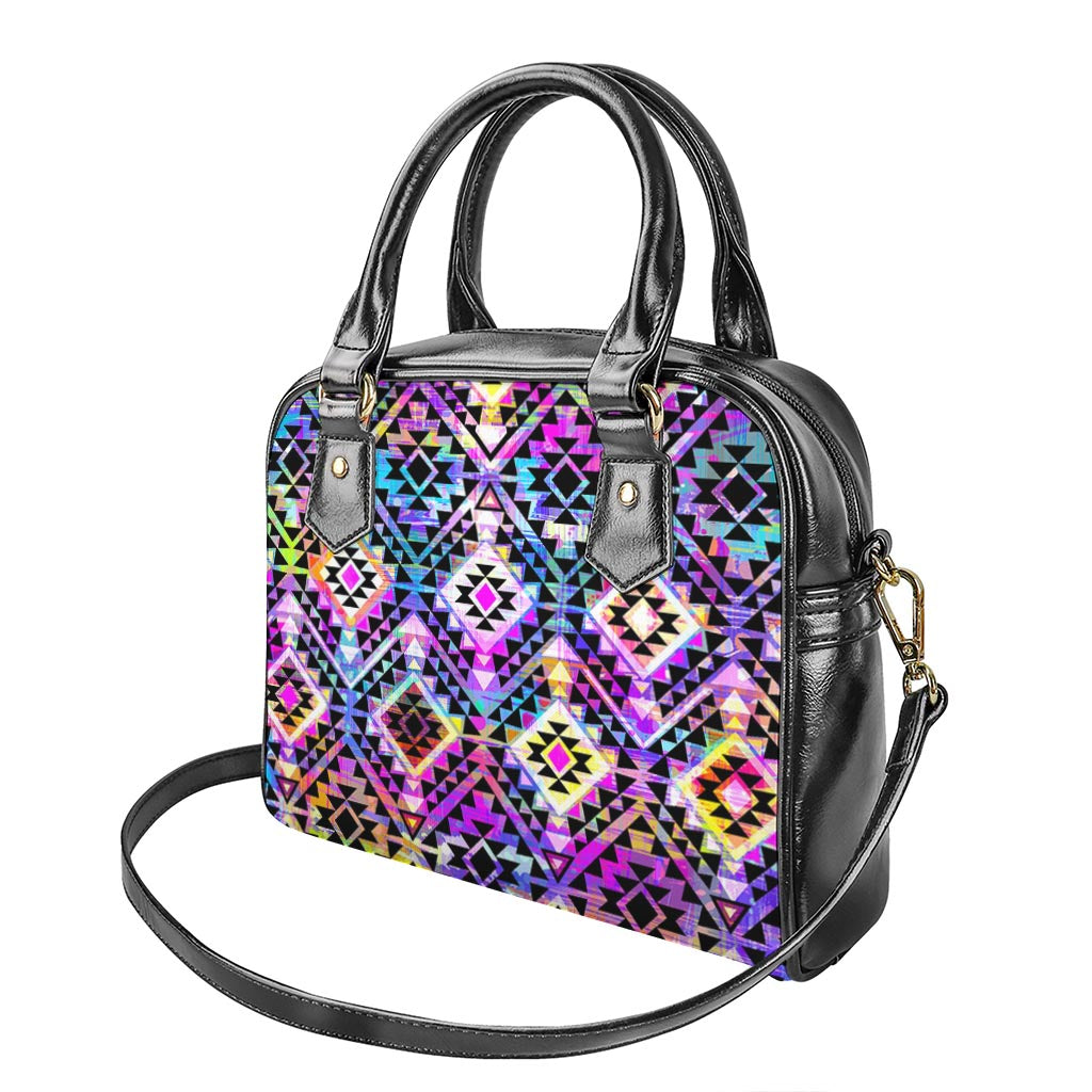Colorful Aztec Pattern Print Shoulder Handbag