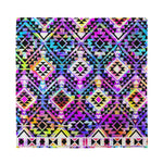 Colorful Aztec Pattern Print Silk Bandana