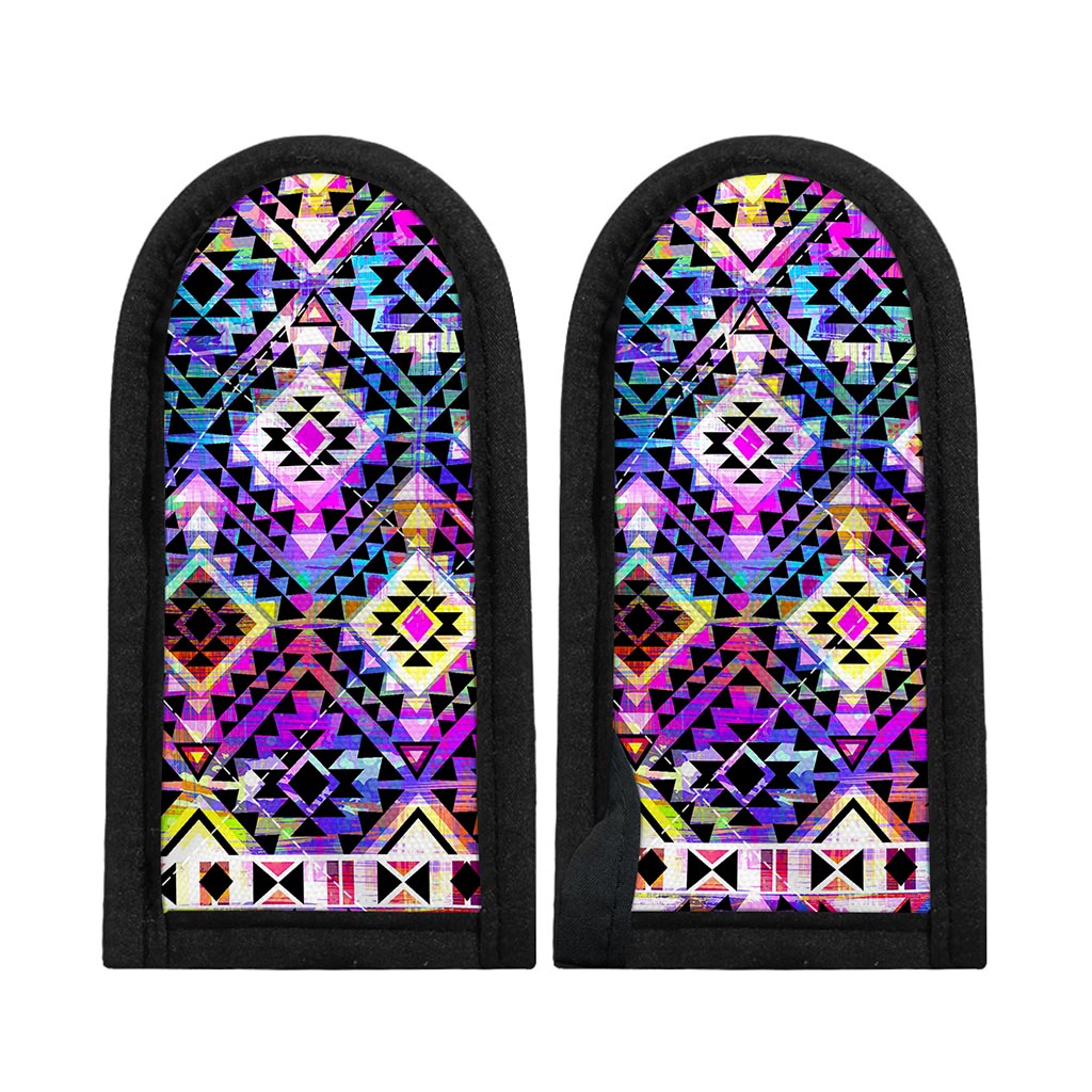Colorful Aztec Pattern Print Skillet Handle Cover