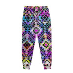 Colorful Aztec Pattern Print Sweatpants