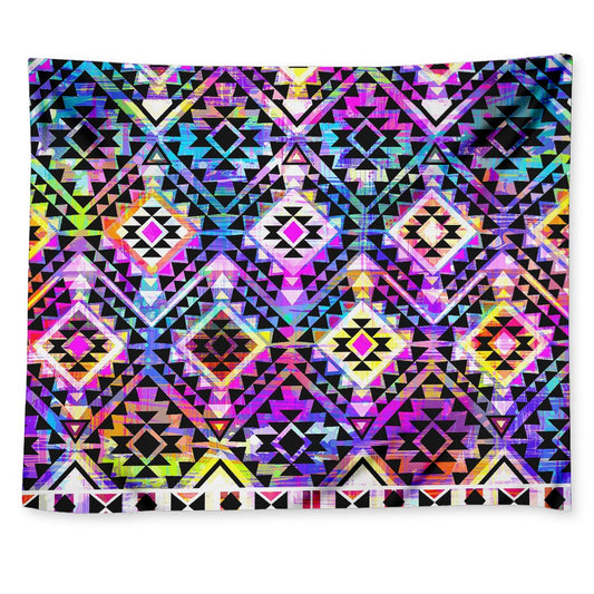 Colorful Aztec Pattern Print Tapestry