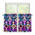 Colorful Aztec Pattern Print Tier Curtains