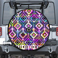 Colorful Aztec Pattern Print Tire Cover With Camera Hole