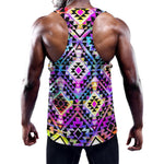 Colorful Aztec Pattern Print Training Tank Top