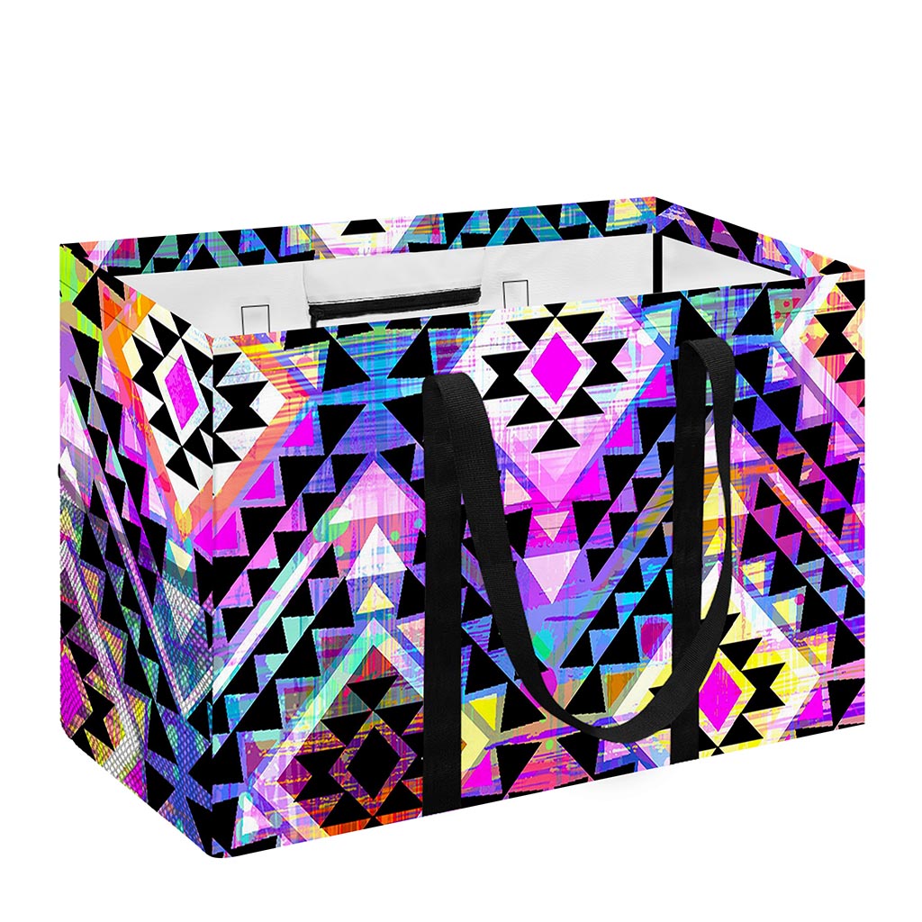 Colorful Aztec Pattern Print Utility Tote Bag