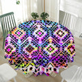 Colorful Aztec Pattern Print Waterproof Round Tablecloth