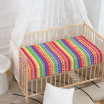 Colorful Aztec Tribal Pattern Print Baby Crib Sheet