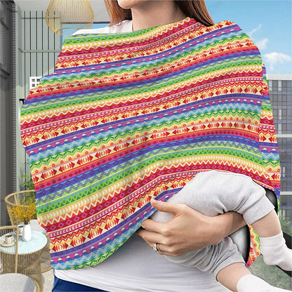 Colorful Aztec Tribal Pattern Print Baby Seat Cover